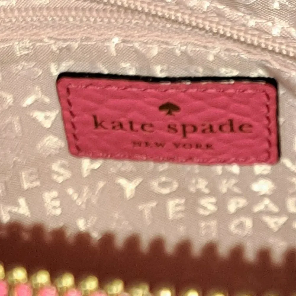 Kate Spade Women's Pink Perri Lane Bubbles Perforated Leather Delaney Purse Bag
